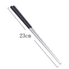 Stainless Steel Chopsticks 23CM Metal Tableware Easy To Clean Household Kitchen Tablewares Wedding Holiday Supplies