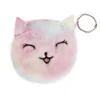 Borsette Morbido Peluche Cartoon Unicorno Borsa da donna Mini Cute Zipper ovale Bambini Ragazza Coin Wallet Card USB Cable Bag Key