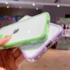 Cukierki Kolor Ultra-cienki Akryl Projekt Telefon Przypadki do iPhone 13 12 11 Pro Max XR XS X 7 8 PLUS Anti-Fall Transparent Tellphone Ochronna Pokrywa Ochronna Obudowa Dziewięć Kolorów Hurtownie