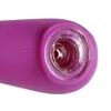 Tubulações de fumo de berinjela tubo de mão de 3,9 polegadas silicone bong bongos de fumaça tabaco verde / roxo