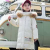 女の子Winterjacket Bighten wish wind winter jackuit 10代の若い服装リアルファーカラーキッズファッションパーカー5-12YRS H0909