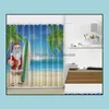 Douchegordijnen Badkamer Aessoires Bad Home Garden Christmas Versie MTI-Styles 3D HD Digital Gedrukt Waterdichte vochtbestendige behuizing