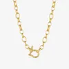 Enfashion punk lås halsband för kvinnor fläckar hak choker halsband guld färg mode smycken collier femme p213233 x0707