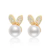 orecchini di perle d'acqua dolce oro