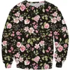 Bela rosa / peônia flor 3d em toda a camisola impressa homens / mulheres harajuku floral manga longa moletom casual pullover 201020
