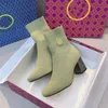 Tasarımcı Fermuar Çıplak Botlar Bayanlar Yüksek Kaliteli Bahar ve Sonbahar Şık Yeni Gündelik Botlar Deri Kaymaz Kemer Kutusu 35-40