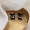 Stud 2021 Fashion Simple Design Joker Sweet Black Bowknot Women Earrings Geometric Square Earring Jewelry Birthday Gift
