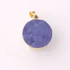 Colliers avec pendentif en pierre naturelle Druzy plaqué or et argent, chaîne colorée, bijoux pour femmes et filles, accessoires de Club de fête