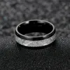 Anéis de casamento Moda de 8 mm de dedo de seda para homens homens altos polidos banda de aço inoxidável Anilos Vintage Jewelry Gift
