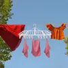 Wieszaki stojaki na soparki z 32 klipsami odpornymi na wiatrowe ubrania do pralni Wieszkier Multi Clip i skarpetki