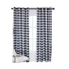 Plaid Blackout Curtains for Bedroom Thermal Insulation Panels Checkered Window Curtains for Living Room Black and White240i