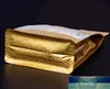 50 stks laser goud aluminium folie venster tas hersluitbare holografische koekje suiker koffiebonen snack noten geschenken verpakking pouches fabriek prijs expert ontwerpkwaliteit