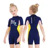 Barn Swim Wear Girls 2,5 mm Neoprene Swimnming Suit Barn Termisk dykdräkt Djupvattenvärme Wetsuit UV -skydd Baddräkt för snorkling