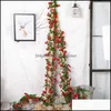 装飾的な花の花輪の花の花輪のお祝いパーティー用品ホームガーデン185cmの偽物の植物の瓶69個のシルクティーローズ人工家の装飾