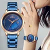 NAVIFORCE Femmes Montre En Acier Inoxydable Dame Montre-Bracelet De Mode Étanche Dames Montres Simple Bleu Fille Horloge Relogio Feminino 210616
