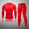 Roupas masculinas Inverno Primeira Camada Térmica Underwear Set Long Johns Homens Jogging Skin Care Kits MMA Compressão Exercício Fitness 211109