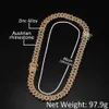 P C-CUBA Ketting, 12mm, S-Link, Miami, Heren Heup-Hop Ketting, Ice Water Diamond, Mode-sieraden, Direct Q0809