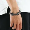 Bracelets de charme Fer Croix Crâne Chaîne Bracelet Pour Hommes Mode Métal Gothique Punk Glamour Fête Bijoux Accessoires 2021 Trend240e
