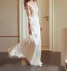 2021 Wspaniały V Neck Syrenki Suknie Ślubne Koronkowe Aplikacje Sweep Pociąg CHUCH Styl Sukienka Bridal Custom