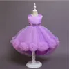 Teen Kids Dress Flower Long Beading Elegant Birthday Prom Gowns Dresses Girl Party Kid Evening Bridesmaid Princess Dress 210303