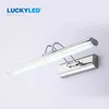 LUCKYLED Modern Wall Lamp Bathroom Lighting 12W 90-260V Wall Mounted Waterproof Led Mirror Light Stainless Steel Wall Sconces 210724