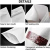 100pcs/lot Sealable Bags White Kraft Paper Bag Stand Up Zipper Resealable Food Grade Snack Cookie Packing Bag with Window