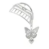 Korean Silver Big Hair Elegant New Chain Butterfly Hair Clip Love Heart Pendant Hairpin For Women Girls Accessories