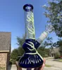 2022 25 cm 10 inch Premium Teal Glow in The Dark Hookah Water Pipe Bong Glass Bongs met 18mm Downstam and Bowl