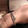 Braccialetto delle donne a forma di serpente piacevole Monili lucidi dei diamanti 2 colori bello regalo dei braccialetti della signora di disegno