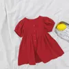 Vestito da bambina semplice carino Abbigliamento per bambini Principessa Primavera Estate Costume per bambini 210528