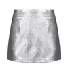 Мода маленькая свежая сладкая короткая юбка Яркие шелковые ins мешок бедра дизайн юбка