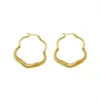 Hoop & Huggie Wholesale Jewelry Gift Fashion Spring Wire Flower Earrings For Women Trendy Gold Color Stainless Steel Ear Cuffs Brincos