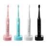 Sonic Escova de dentes elétrica USB Recarregável 5 Modos Timing Toothbrush IPX7 Dentes Whitening Cuidados orais - Rosa