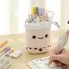 Standing Pencil Case Bags Cute Telescopic Pen Holder Kawaii Stationery Pouch Makeup Cosmetics Bag for School Students Teens RRB13530