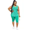 Designer 2023 women fashion tracksuits striped vest two piece Pant Set is listing Recommend XL-5XL