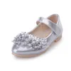 New Childrens Shoes Strass Brilhando Crianças Princesa Tênis Para Meninas Bebê Sapatos Para Festa e Casamento Ouro Prata Rosa 2-14 210306