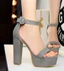 Summer elegant pointed toe shoes for women high heel wedding thick heels sexy Plus Size working Shoe