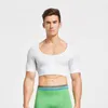 Homens shaper compressão camisa ginecomastia postura corretor controle torácica corporal espartilho espartilho sem mangas underwear colete