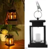 Solar Powered LED Candle Light Table Lantern Hanging Lawn Lamp For Garden Outdoor H0909291x