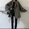 Werueruyu workwear 여성의 겨울과 가을 코튼 코트 코트 코트 한국어 느슨한 특대 210608
