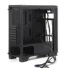 Custodia da gioco per computer desktop ATX M-ATX ITX Porte USB 3.0 Finestre in vetro temperato con 8 ventole da 120 mm Posizione (solo custodia)