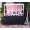Colorful Table Skirt Tutu Tulle Tablecloth for Wedding Festival Party Table Decoration Soft Home Textile Tablecloth Accessories 201007