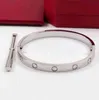 316L stainls staal liefde armband sier rose gouden schroevendraaier armband voor vrouwen en mannen paar sieraden met doos set