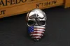 Fashion American Flag Masked Infidel Skull Biker Ring Stainless Steel Jewelry Gothic Skull Motor Biker Men Ring for Men Gift 2 Col6120691