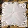 12のファッション女性のハンカチのセットの綿の結婚式のブライダルハンキング刺繍ビンテージレースエッジハンキーハンキー花嫁