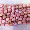 Naturlig äkta Peru Rosa Opal Hand Cut Nugget Form Loose Rough Matt Facetted Pärlor 6-8mm 05379