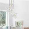 Lampadario da soggiorno personalizzato Lampadario moderno in vetro trasparente Lampada a sospensione per bambini Lampada da arredamento per interni289y