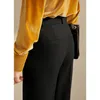 Amii minimaliste costume pantalon hiver femmes taille haute solide lâche bureau dame pantalons décontractés 11920271 201012