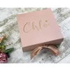 Real Foil Bridesmaid Popsal Box, Black Wedding Box regalo, oro rosa sarai la mia scatola, Bridal Party Box1