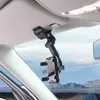 Support de téléphone à Clip pour pare-soleil de voiture, Rotation à 360 degrés, rétractable, pour tableau de bord, Navigation GPS, pour IPhone 12 Xiaomi Samsung